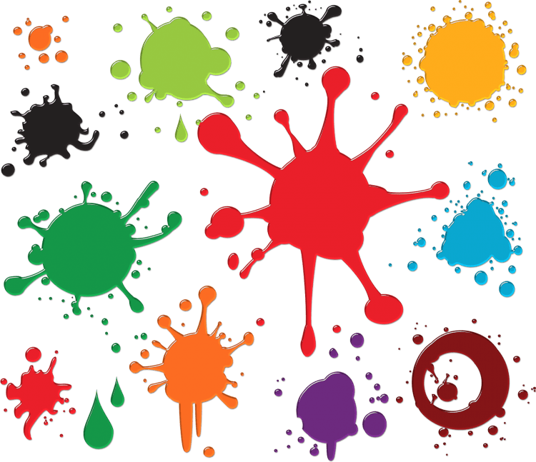 Кляксы краски