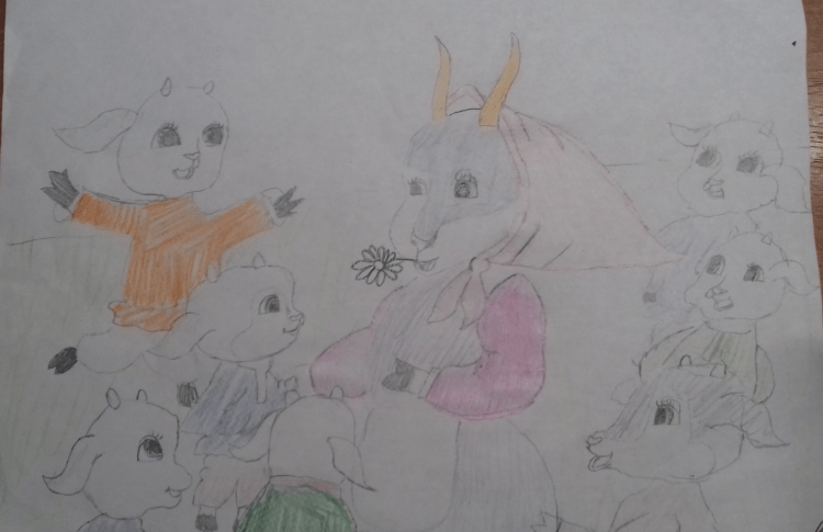 Семеро козлят раскраска