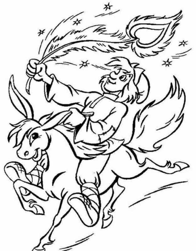 П.П. Ершов «конёк- горбунок» раскраска