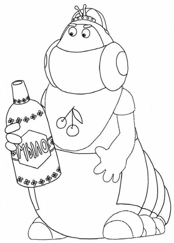 Лунтик раскраска Вупсень и Пупсень