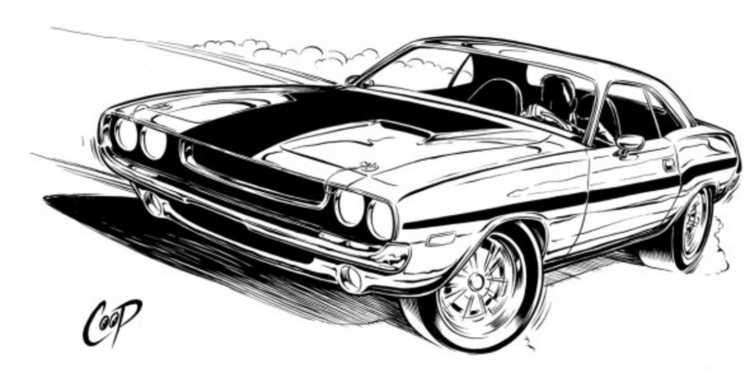 Додж Челленджер drawing