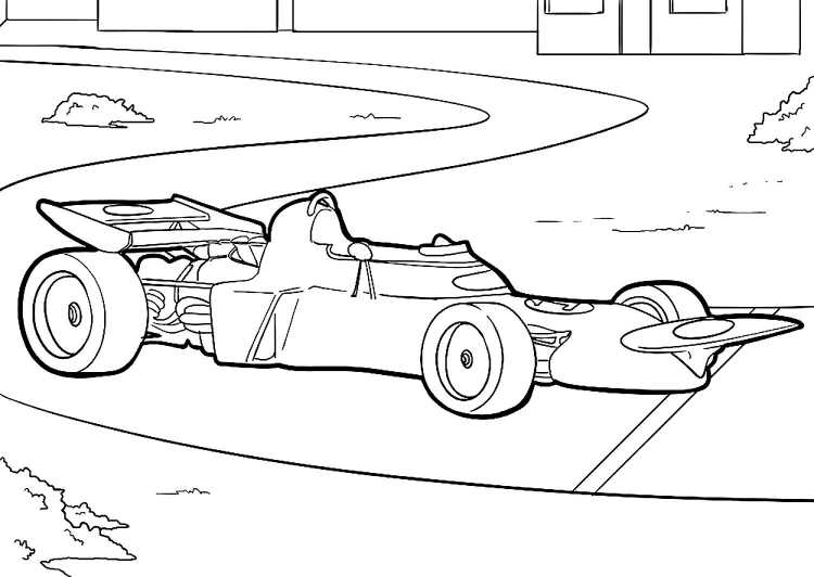 Гоночный Болид раскраска