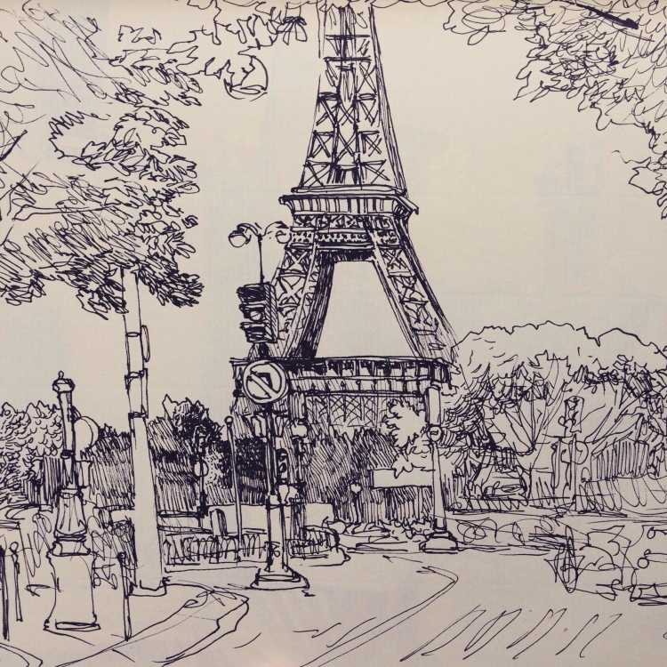 Эйфелева башня Париж для срисовки