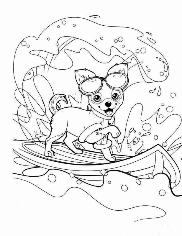 Раскраска собачка