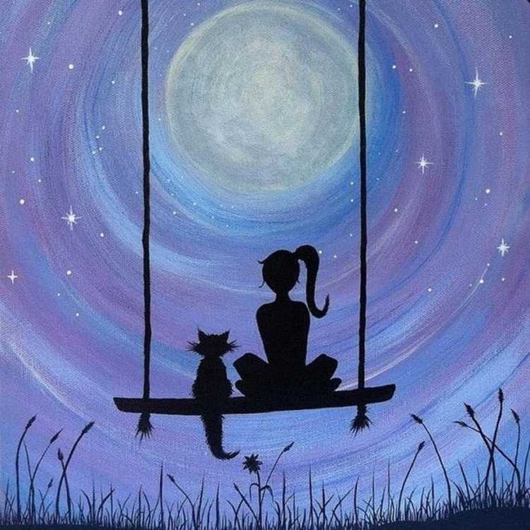 Силуэтная живопись космос