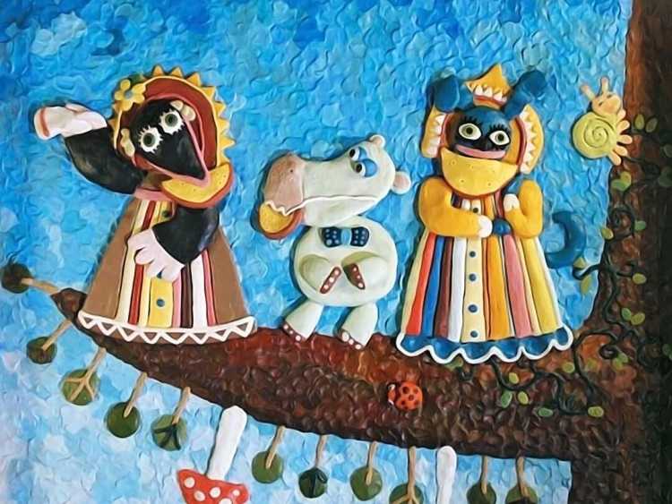 Новогодний плакат Простоквашино