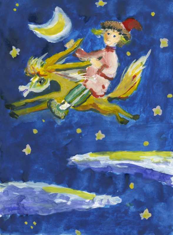 Рисование конек горбунок в подготовительной группе