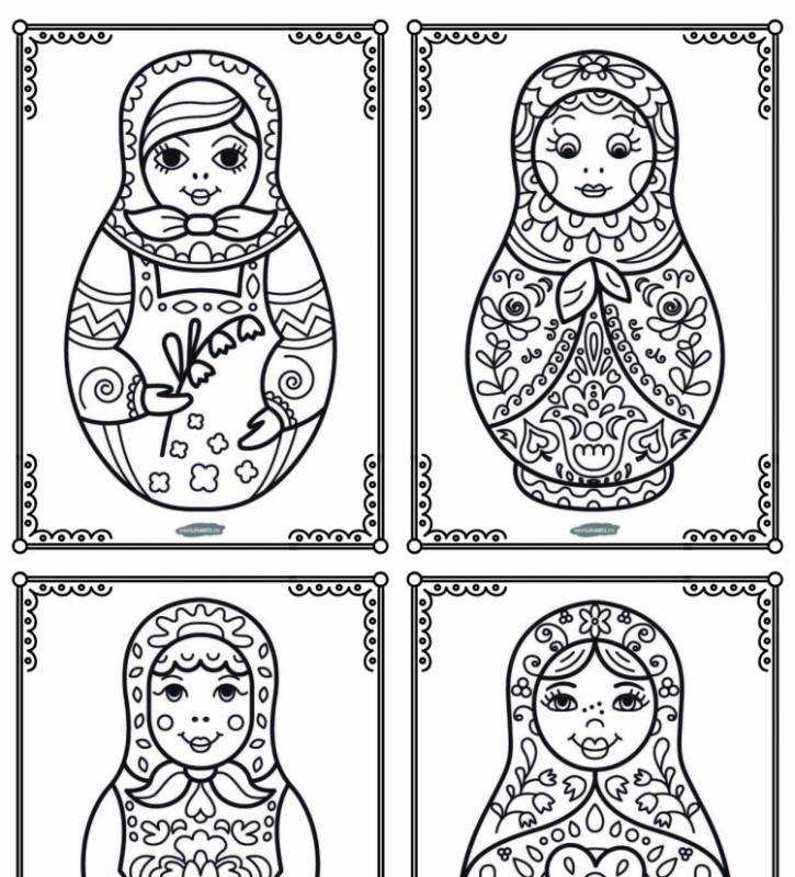 Хохломская роспись Матрешка