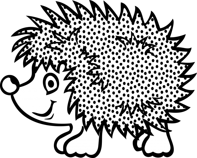 Еж раскраска