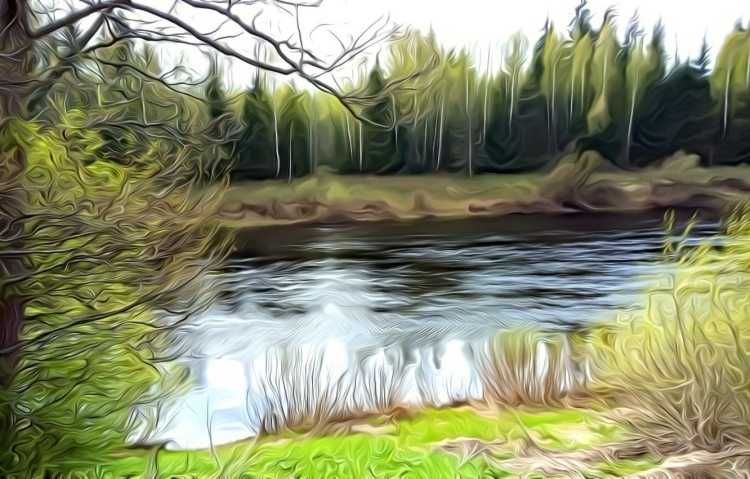 Речка рисунок