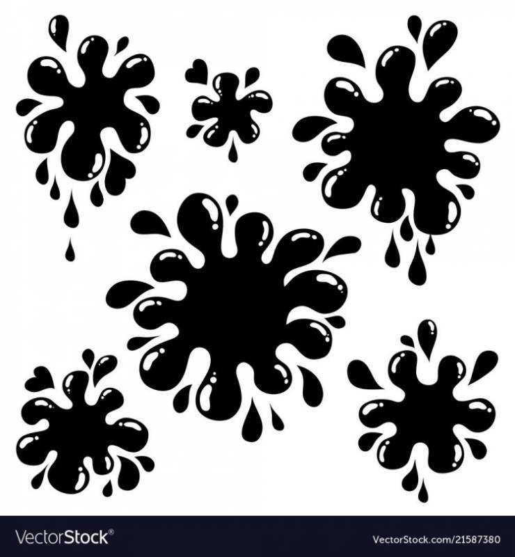 Черная Клякса на белом листе