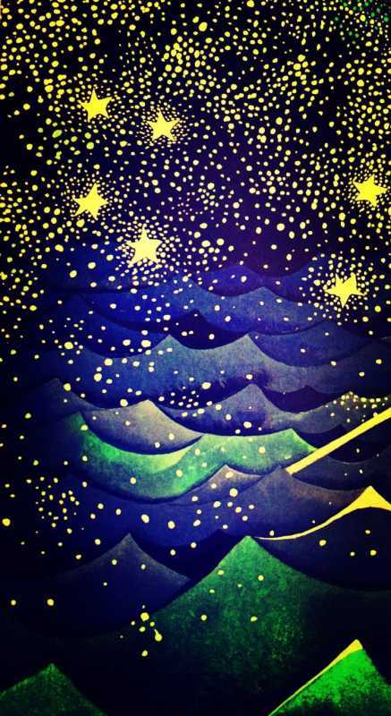 Нарисованное звездное небо