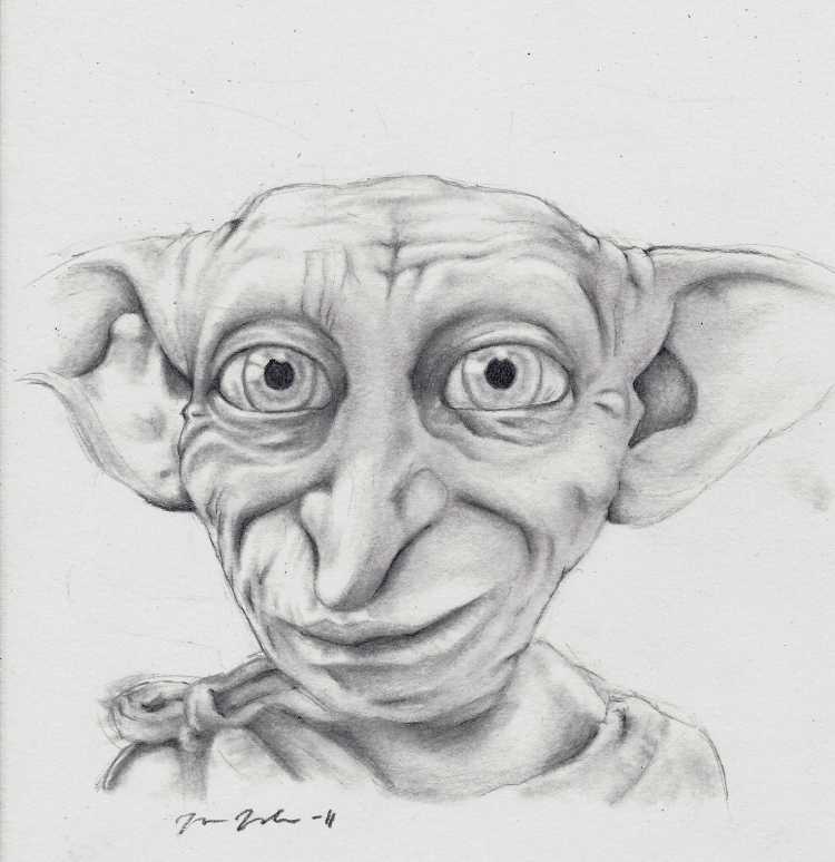 Портрет Добби из Гарри Поттера