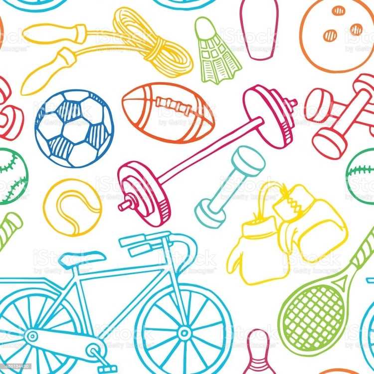 Спортивный инвентарь паттерн