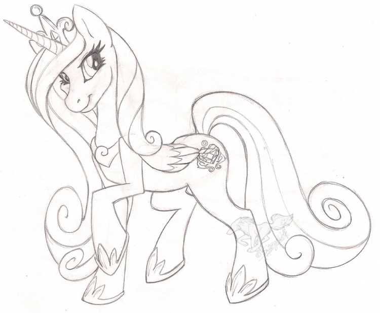 My little Pony Шайнинг Армор раскраска