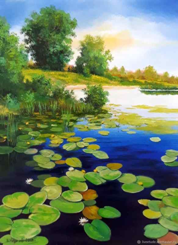 Художник Левин Дмитрий картины кувшинки