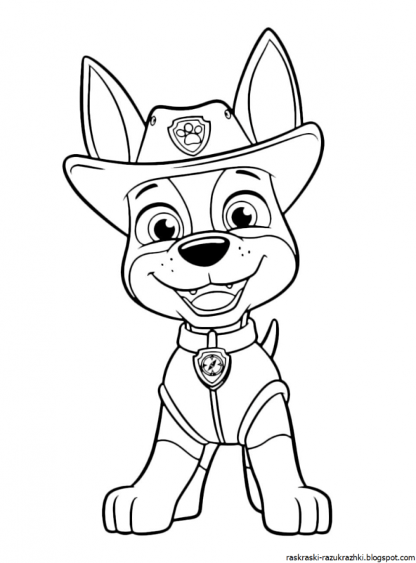 Раскраска Щенячий патруль трекер
