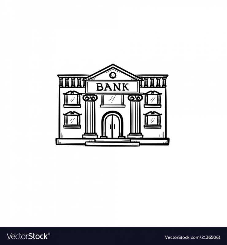 Раскраска здание банка