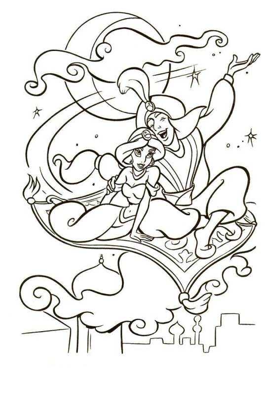 Алладин раскраска