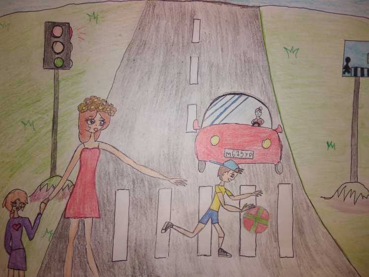 Рисование на тему дорожный патруль