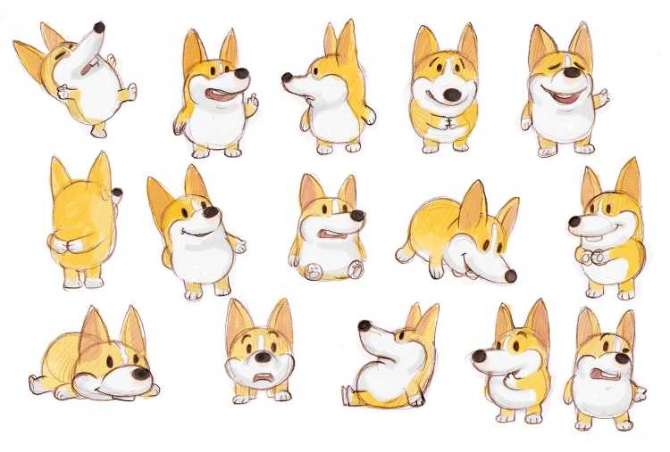 Раскраска корги