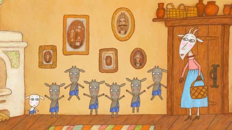 Волк и три поросенка раскраска