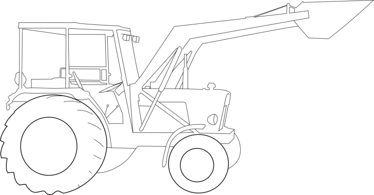 Раскраска трактора МТЗ 82 С ковшом