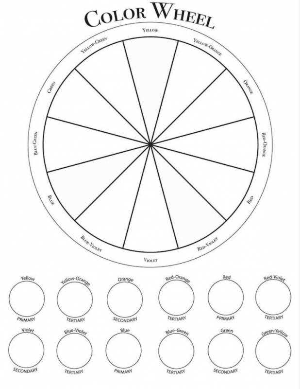 Цветовой круг для раскрашивания