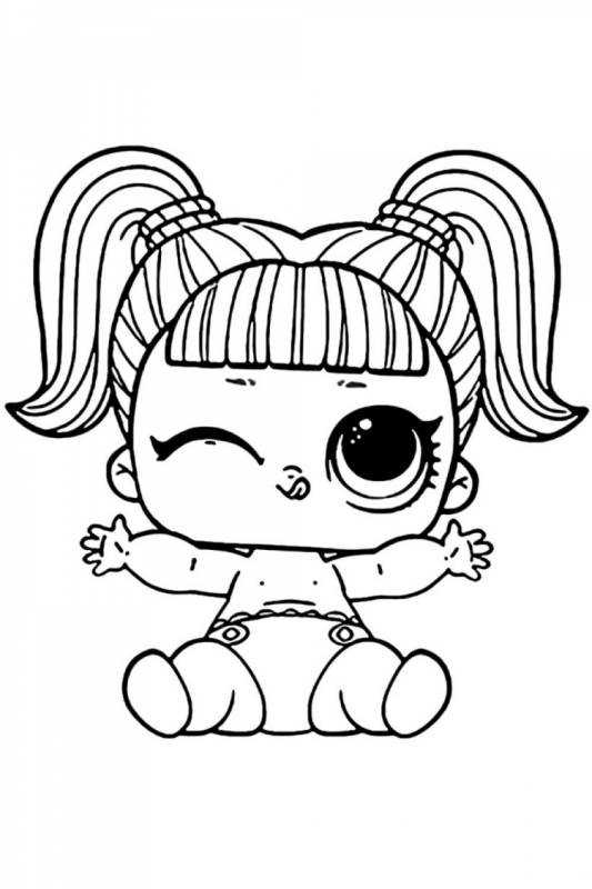 Кукла ЛОЛ бойс раскраска