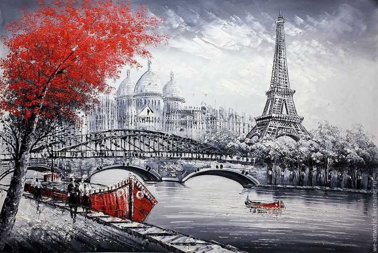 Картина по номерам Париж Эйфелева башня