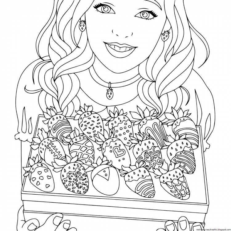 Раскраски антистресс девушки