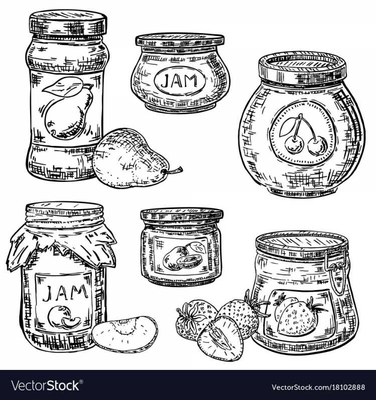 Варенье раскраска для детей