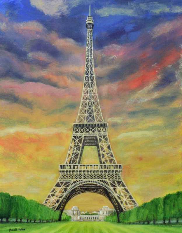 Эльфивая башня в Париже рисунок