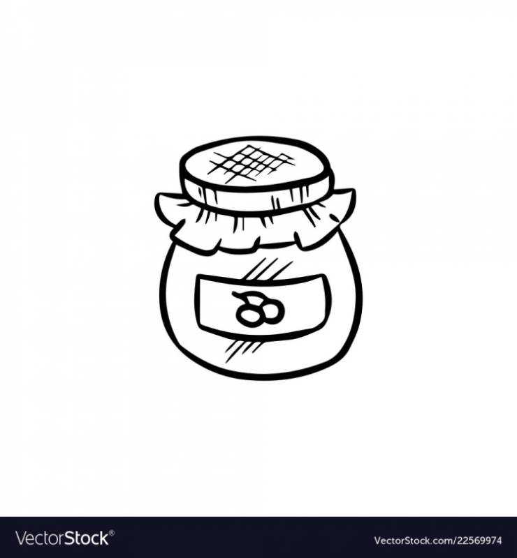 Банка с крышкой эскиз