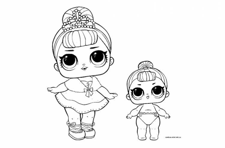 Кукла lol Единорожка раскраска