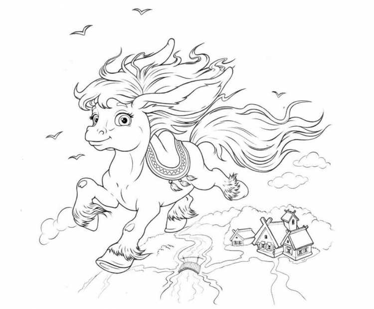 Конек горбунок raskraska