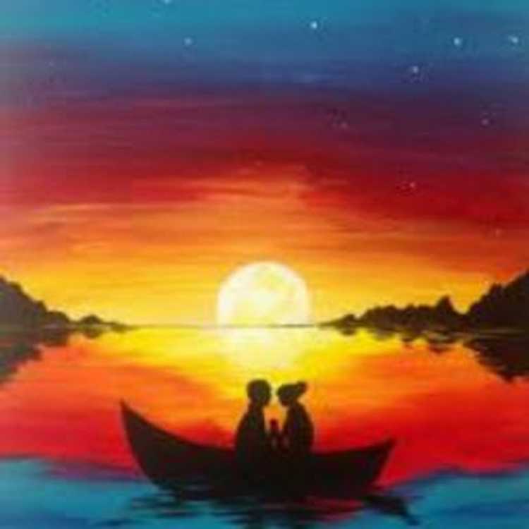 Закат рисунок