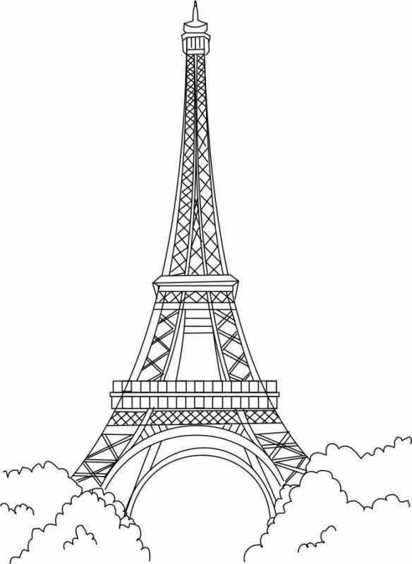 Эйфелева башня Париж для срисовки