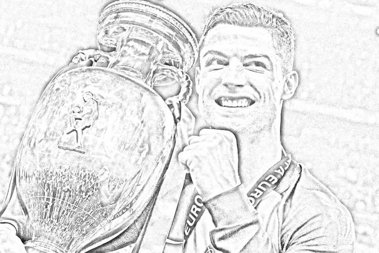 Раскраска Кристиано Роналдо