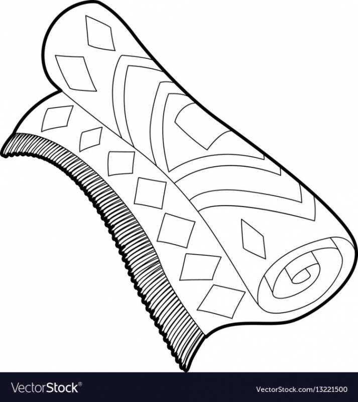 Раскраска коврик для намаза