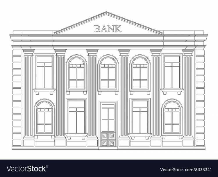 Раскраска здание банка