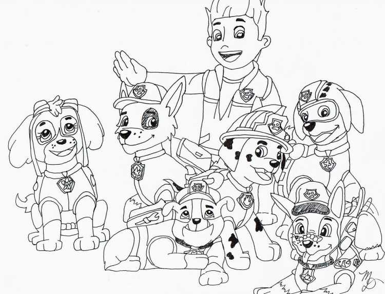 Щенячий патруль Дино миссия раскраска