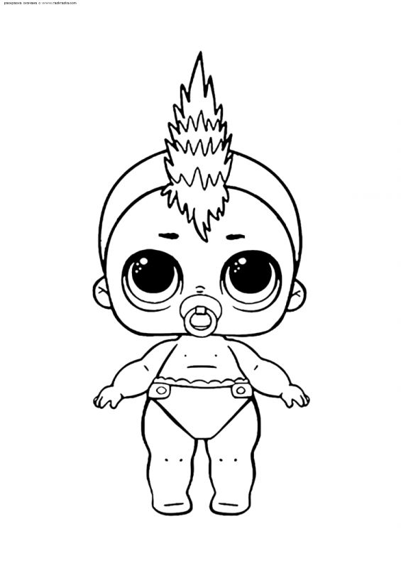 Раскраска кукла ЛОЛ С сестренкой