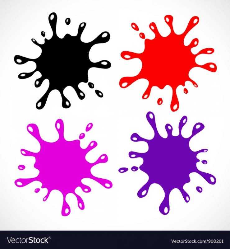 Объемные цветные Кляксы