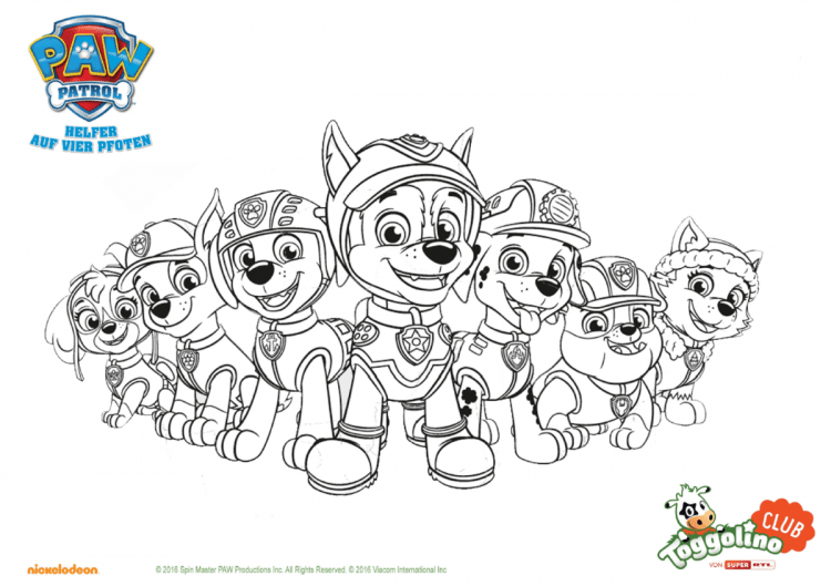 Гонщик Щенячий патруль раскраска