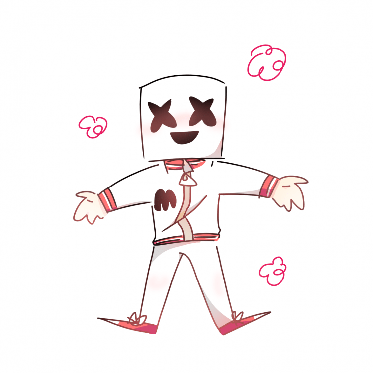 Маршмеллоу диджей рисунок