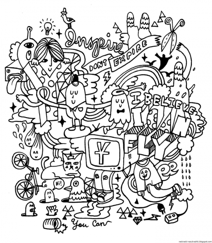 Модные девочки. Раскраска