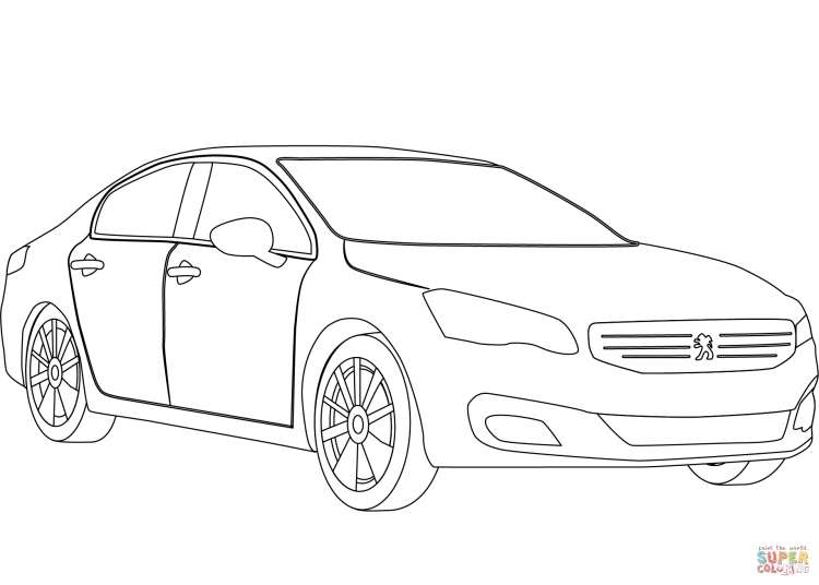 Раскраска для мальчиков Пежо