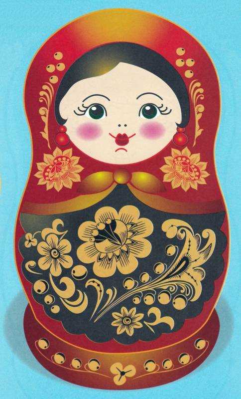 Полхов-Майданская Матрешка раскраска