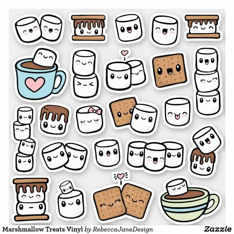 Зефирки для срисовки